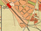 Der Städtische Schlachthof an der Schwaaner Landstraße auf einer Karte von 1924. (Archiv Berthold Brinkmann)